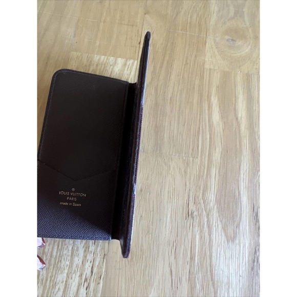 Authentic Louis Vuitton Monogram Folio iPhone 7 Case Brown‎ Ships from USA EUC - Picture 13 of 13